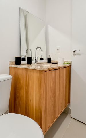 Apartamento à venda com 27m², 1 quarto e sem vaga Apartamento à venda com 27m², 1 quarto e sem vagaBanheiro da Suíte