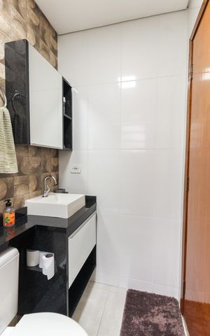 Casa de condomínio à venda com 72m², 2 quartos e 1 vagaBanheiro Suíte 1 