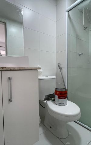 Apartamento à venda com 29m², 1 quarto e sem vaga Apartamento à venda com 29m², 1 quarto e sem vagaBanheiro da Suíte