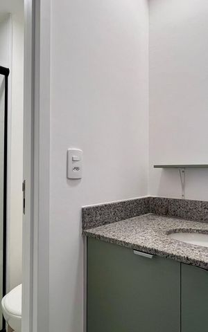 Studio para alugar com 30m², 1 quarto e sem vaga Studio para alugar com 30m², 1 quarto e sem vagaBanheiro