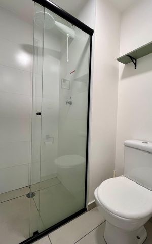 Studio para alugar com 30m², 1 quarto e sem vaga Studio para alugar com 30m², 1 quarto e sem vagaBanheiro