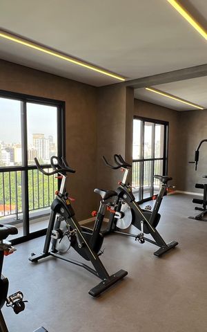 Studio para alugar com 30m², 1 quarto e sem vaga Studio para alugar com 30m², 1 quarto e sem vagaAcademia