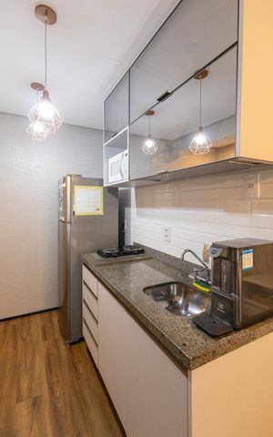Apartamento para alugar com 28m², 1 quarto e sem vaga Apartamento para alugar com 28m², 1 quarto e sem vagaCozinha Conjugada