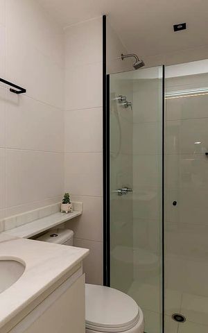 Studio para alugar com 28m², 1 quarto e sem vaga Studio para alugar com 28m², 1 quarto e sem vagaBanheiro