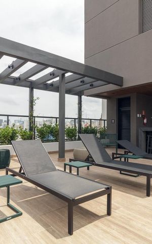 Studio para alugar com 27m², 1 quarto e sem vaga Studio para alugar com 27m², 1 quarto e sem vagaÁrea comum - Solarium com Jacuzzi