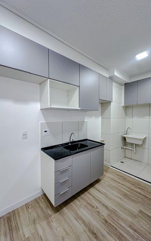 Apartamento à venda com 37m², 2 quartos e sem vagaCozinha e Área de Serviço