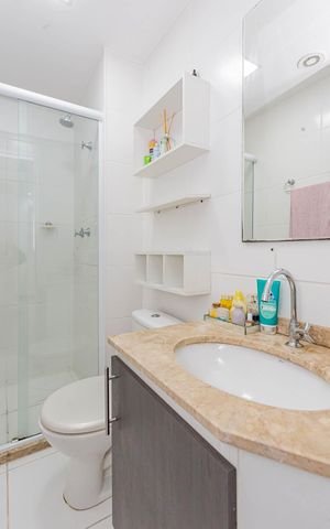 Apartamento à venda com 62m², 2 quartos e 1 vagaBanheiro Social