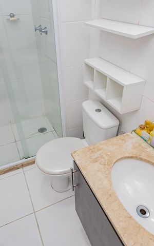 Apartamento à venda com 62m², 2 quartos e 1 vagaBanheiro Social