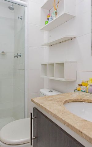 Apartamento à venda com 62m², 2 quartos e 1 vagaBanheiro Social