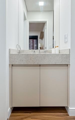Apartamento à venda com 56m², 1 quarto e 1 vaga Apartamento à venda com 56m², 1 quarto e 1 vagaBanheiro