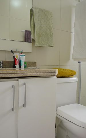 Apartamento para alugar com 144m², 3 quartos e 2 vagasBanheiro da Suíte 1