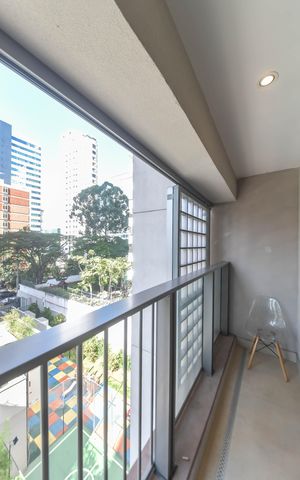 Studio à venda com 24m², 1 quarto e sem vagaVaranda do Studio 