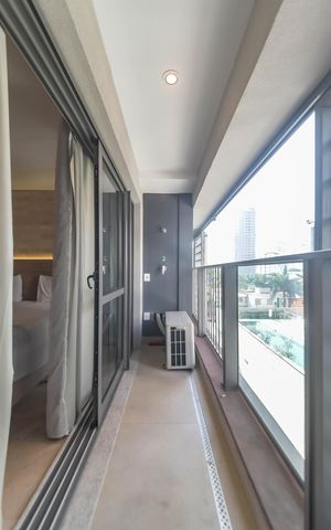 Studio à venda com 24m², 1 quarto e sem vagaVaranda do Studio 