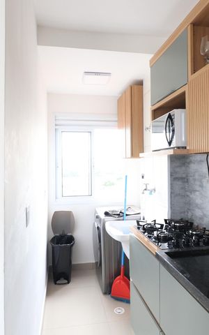 Apartamento à venda com 39m², 2 quartos e 1 vagaCozinha e Área de Serviço