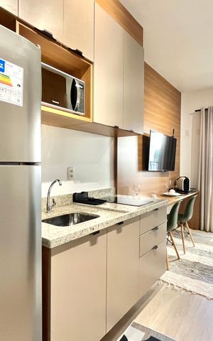 Studio para alugar com 26m², 1 quarto e sem vaga Studio para alugar com 26m², 1 quarto e sem vagaCozinha
