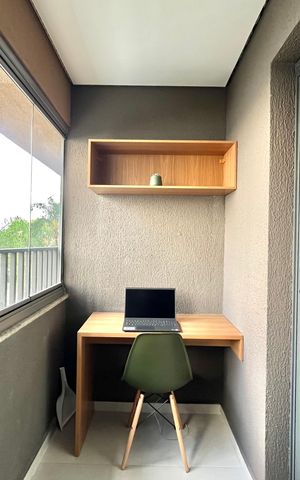 Studio para alugar com 26m², 1 quarto e sem vaga Studio para alugar com 26m², 1 quarto e sem vagaVaranda