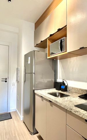 Studio para alugar com 26m², 1 quarto e sem vaga Studio para alugar com 26m², 1 quarto e sem vagaCozinha