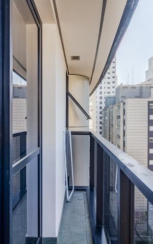 Studio à venda com 26m², 1 quarto e 1 vagaVaranda
