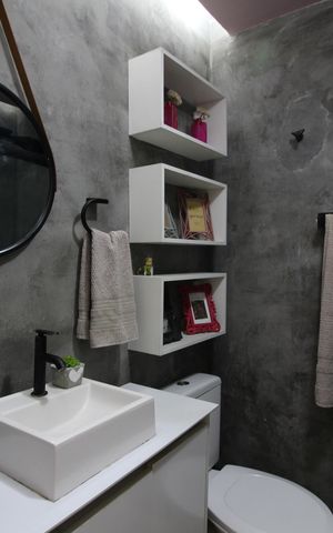 Apartamento à venda com 60m², 2 quartos e 2 vagasBanheiro Social