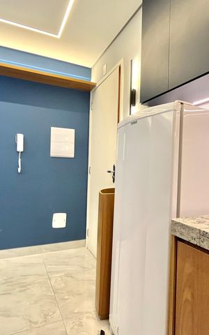 Studio à venda com 28m², 1 quarto e sem vaga Studio à venda com 28m², 1 quarto e sem vagaCozinha