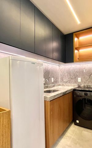 Studio à venda com 28m², 1 quarto e sem vaga Studio à venda com 28m², 1 quarto e sem vagaCozinha