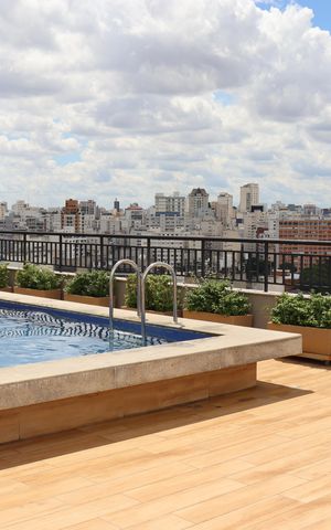Studio à venda com 24m², 1 quarto e sem vagaPiscina