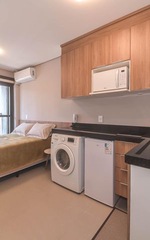 Studio para alugar com 25m², 1 quarto e sem vagaCozinha - Lavanderia 