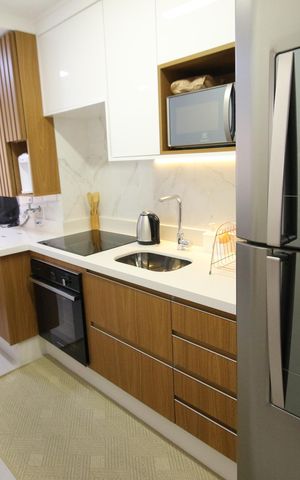 Apartamento à venda com 45m², 2 quartos e 1 vagaCozinha e Área de Serviço