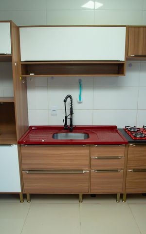 Casa para alugar com 55m², 2 quartos e 2 vagas Casa para alugar com 55m², 2 quartos e 2 vagasCozinha