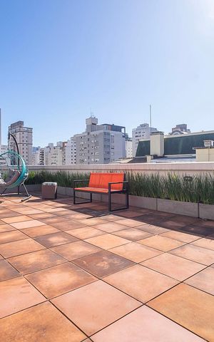 Studio para alugar com 37m², 1 quarto e 1 vaga Studio para alugar com 37m², 1 quarto e 1 vagaRooftop