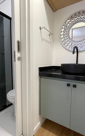 Studio para alugar com 31m², 1 quarto e 1 vaga Studio para alugar com 31m², 1 quarto e 1 vagaBanheiro