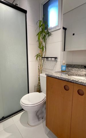Studio para alugar com 25m², 1 quarto e 1 vaga Studio para alugar com 25m², 1 quarto e 1 vagaBanheiro