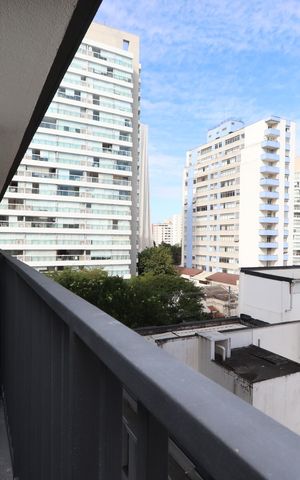 Studio à venda com 26m², 1 quarto e sem vagaVaranda