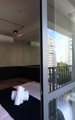 Studio à venda com 26m², 1 quarto e sem vagaVaranda