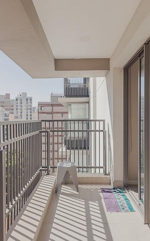 Studio para alugar com 26m², 1 quarto e sem vagaVaranda