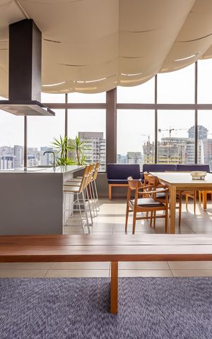 Studio para alugar com 20m², 1 quarto e sem vaga Studio para alugar com 20m², 1 quarto e sem vagaÁrea comum - Salão de Festas