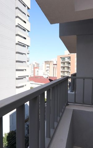Studio à venda com 27m², 1 quarto e sem vagaVaranda