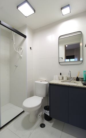 Studio para alugar com 31m², 1 quarto e sem vagaBanheiro da Suíte