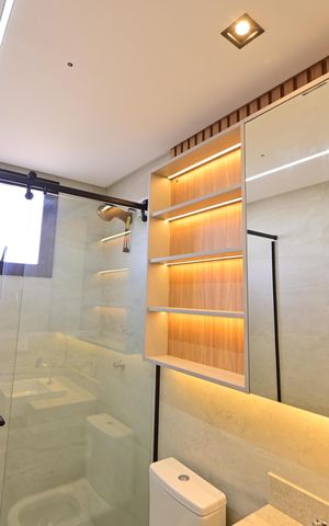 Apartamento para alugar com 80m², 2 quartos e 1 vaga Apartamento para alugar com 80m², 2 quartos e 1 vagaBanheiro da Suíte 2