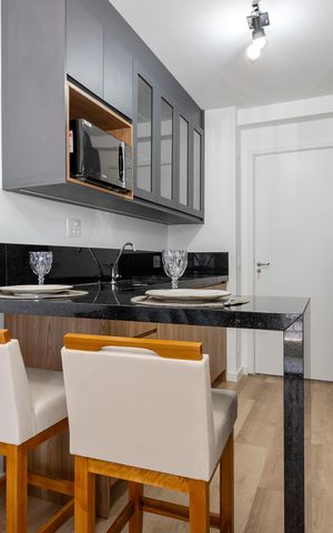 Studio para alugar com 26m², 1 quarto e sem vaga Studio para alugar com 26m², 1 quarto e sem vagaCozinha