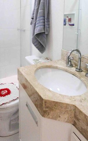 Casa de condomínio à venda com 164m², 3 quartos e 3 vagas Casa de condomínio à venda com 164m², 3 quartos e 3 vagasBanheiro da Suite 3