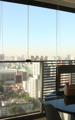 Studio para alugar com 28m², 1 quarto e sem vagaVaranda