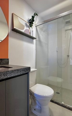 Studio à venda com 26m², 1 quarto e sem vaga Studio à venda com 26m², 1 quarto e sem vagaBanheiro