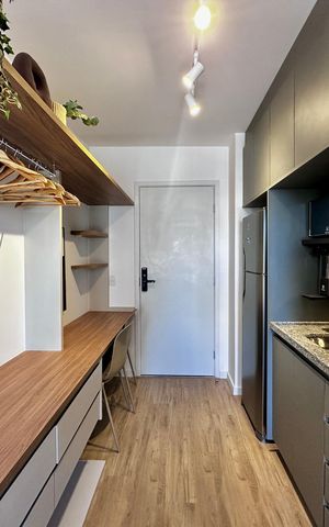Studio à venda com 26m², 1 quarto e sem vaga Studio à venda com 26m², 1 quarto e sem vagaCozinha