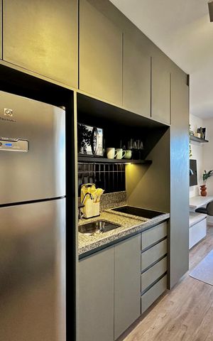 Studio à venda com 26m², 1 quarto e sem vaga Studio à venda com 26m², 1 quarto e sem vagaCozinha