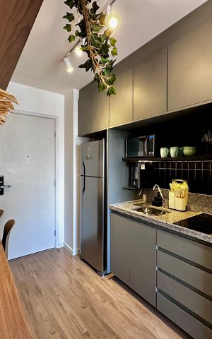 Studio à venda com 26m², 1 quarto e sem vaga Studio à venda com 26m², 1 quarto e sem vagaCozinha
