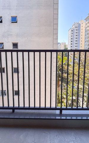 Studio para alugar com 35m², 1 quarto e sem vaga Studio para alugar com 35m², 1 quarto e sem vagaVaranda