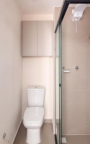 Studio para alugar com 35m², 1 quarto e sem vaga Studio para alugar com 35m², 1 quarto e sem vagaBanheiro