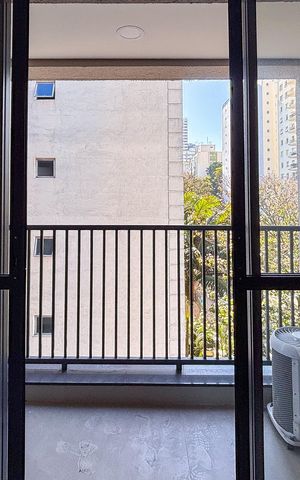 Studio para alugar com 35m², 1 quarto e sem vaga Studio para alugar com 35m², 1 quarto e sem vagaVaranda