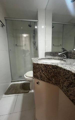 Studio para alugar com 36m², 1 quarto e 1 vaga Studio para alugar com 36m², 1 quarto e 1 vagaBanheiro